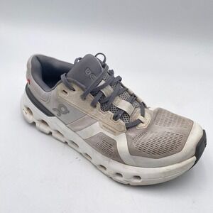 On Cloudrunner Running Shoes Womens 9.5 Grey White Mesh Helion CloudTec Sneakers